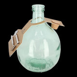 Exquisite 5L recycled glass terrarium bottle with cork lid, tools, and space for a self-sustaining ecosystem.