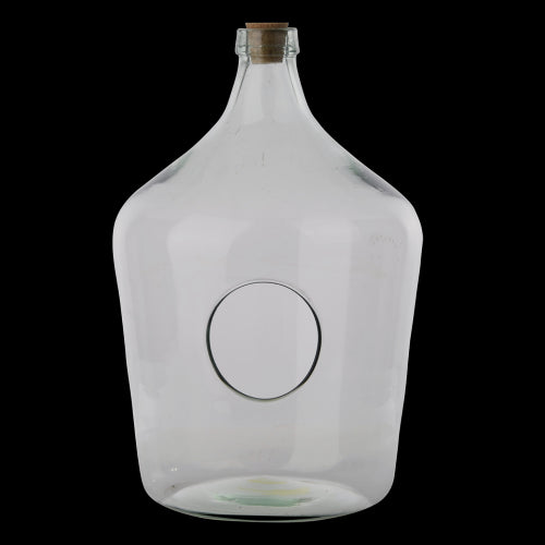 Open terrarium bottle, 10L, 25x25x39cm; ideal for indoor gardens with easy access for plant maintenance and watering.