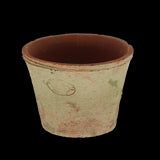 Set of 12 handcrafted terracotta pots, 16x16x14cm, with a rustic Tuscan design and aged finish for vibrant plants.