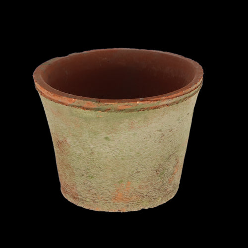 Set of 12 round terracotta planters, 16x16x14cm, with a rustic Tuscan design and aged finish for vibrant plant growth.