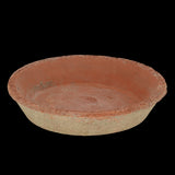 Set of 12 round terracotta saucers, 16cm diameter, rustic Tuscan design for catching excess water from potted plants.