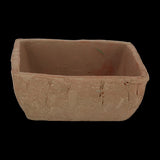 A handcrafted square pot in aged Terracotta, 22cm, ideal for indoor/outdoor plants with rustic Tuscan charm.