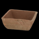 Aged Terracotta square pot (22 x 22 x 7cm) with Tuscan-inspired design, perfect for planting herbs or flowers indoors and outdoors.