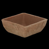 Aged Terracotta square pot (22 x 22 x 7cm) featuring Tuscan design, perfect for indoor and outdoor planting.