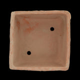 Aged Terracotta square pot (22x22x7cm) featuring Tuscan-inspired design, ideal for indoor and outdoor planting.