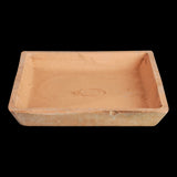 AT Square Saucer: 20x20x3cm terracotta base with rustic Tuscan design, perfect for catching excess water under potted plants.