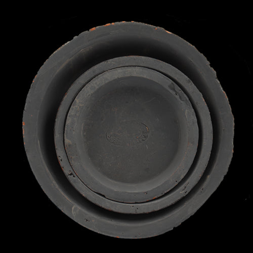 Handcrafted terracotta saucers inspired by Tuscan design, perfect for potted plants with essential drainage. Set of 6.