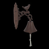 Rustic cast iron doorbell featuring a charming bird design, measuring 24cm, perfect for welcoming guests to your home.