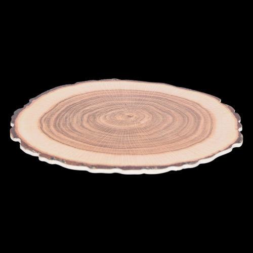 Set of 10 disposable paper coasters with a tree trunk design, perfect for protecting surfaces at gatherings.