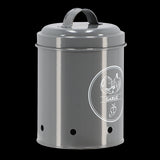 Garlic Charcoal Storage Tin in stylish design with ventilation holes, optimized to keep garlic fresh and organized.