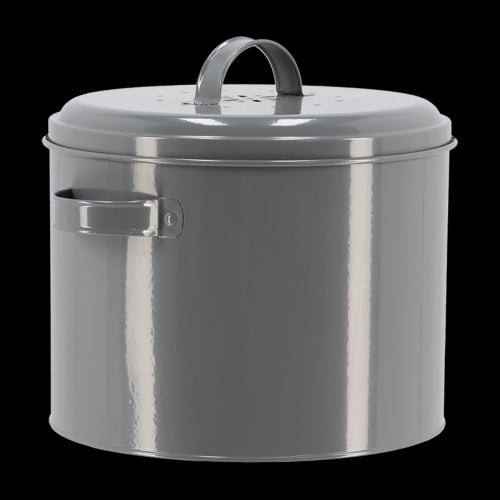 Stylish charcoal compost bin for kitchen waste, featuring an active carbon filter and easy-clean smooth finish.