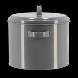 Stylish charcoal storage tin composter, perfect for kitchen waste with odor filter and easy-clean design, 27 x 23 x 21cm.