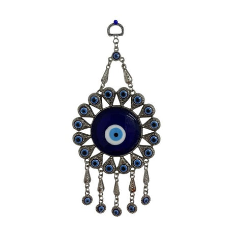 Protective Evil Eye Cluster charm featuring an intricate All Seeing Eye design, crafted from durable glass for positivity and good fortune.