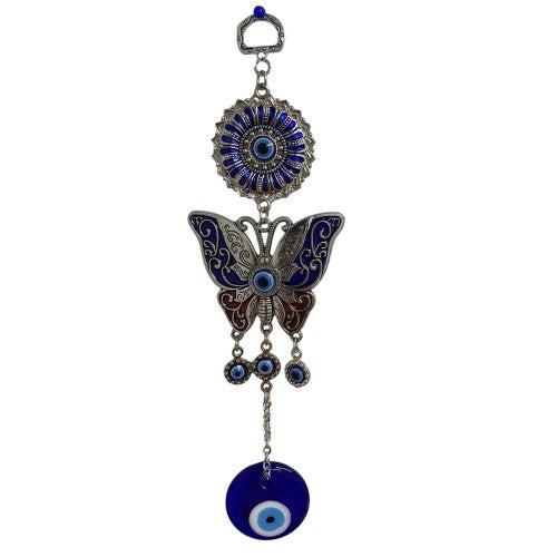 Evil Eye Butterfly charm featuring the iconic protective symbol beautifully crafted in a butterfly design for style and spirituality.