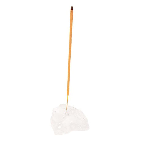 Natural Clear Quartz Incense Holder, 4.5 cm cubed, showcasing unique crystal variance and designed for stress-relieving incense use.