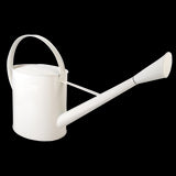 Set of 3 assorted 72cm watering cans in grey, cream, and green with ergonomic handles and removable nozzles for precise watering.