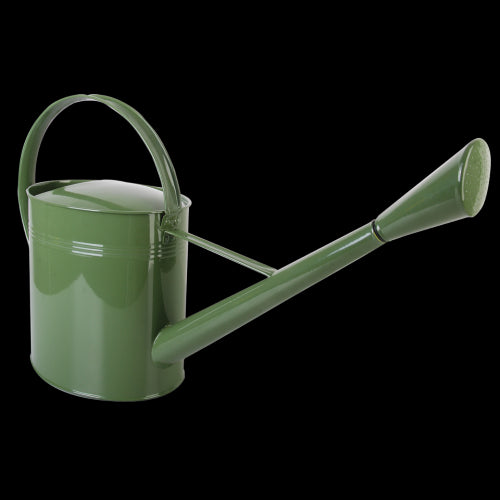 Set of 3 French-style watering cans, 72cm, in grey, cream, and green, with ergonomic handle and removable nozzle for precise watering.