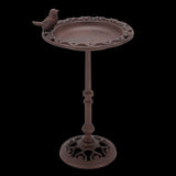 Elegant 39cm bird bath on pole featuring split bowl for water and feed, sturdy base for stability, perfect for gardens.