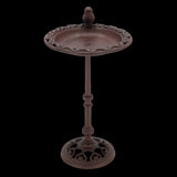 Elegant 39cm bird bath on pole featuring a split bowl for water and feed, designed to attract birds while ensuring stability.