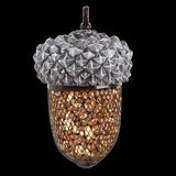 Stylish acorn-shaped bird feeder for nuts, made of durable PVC and iron, perfect for attracting garden birds.