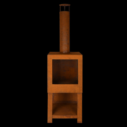 Terrace Heater W/Storage - Rust (38 x 38 x 136cm)