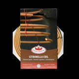 Hanging citronella coil (16x11cm) emits a repelling aroma for a bug-free outdoor space with 22 hours of burn time.