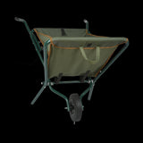 Foldable Wheelbarrow featuring compartments for garden tools, lightweight design, and compact storage ideal for outdoor tasks.