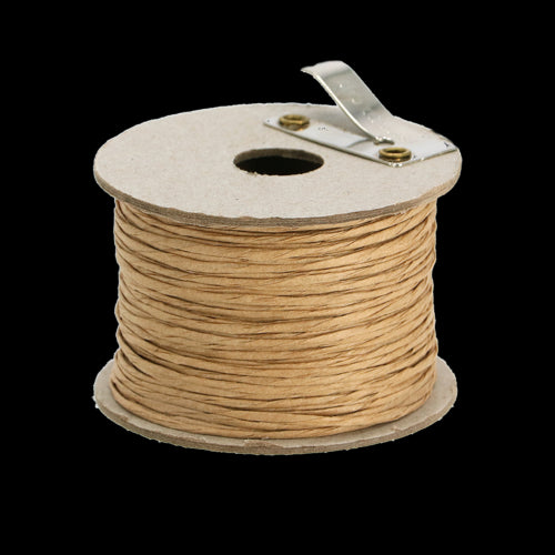 Set of 2 Paper Wire rolls with integrated cutter, ideal for floral arrangements and gift wrapping, featuring a natural look.