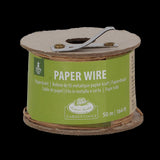 Set of 2 rolls of durable paper wire with integrated cutter, ideal for floral arranging and gift wrapping.