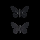 Butterfly-shaped iron hinges in assorted designs, measuring 12 x 8cm, perfect for adding elegance to doors and cabinets.