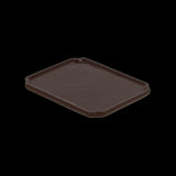 Rectangular medium bonsai saucers set of 4, 21 x 17 x 2cm, ideal for collecting excess water and enhancing bonsai displays.