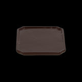 Set of 4 medium rectangular bonsai saucers (21 x 17 x 2cm) for collecting water and protecting surfaces, ideal for bonsai pots.