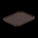 Rectangular medium bonsai saucers (21x17x2cm) in a set of 4, ideal for collecting excess water and enhancing displays.