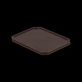 Rectangular medium bonsai saucer set of 4, 21x17x2cm, ideal for collecting excess water and enhancing bonsai displays.