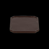 Set of 4 medium rectangular bonsai saucers (21 x 17 x 2cm) for collecting excess water and enhancing bonsai displays.