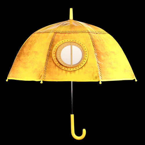 Colorful kids' umbrellas with peek-a-boo windows, designed for fun and safety on rainy days; set of 4 assorted styles.