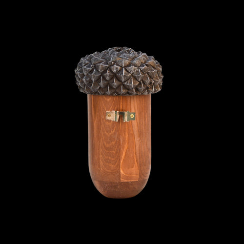 Acorn-shaped bird house made from FSC-certified wood, 14 x 25 cm, provides nesting and shelter for garden birds.