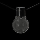 Black table clamp with solar lights, adjustable for tables up to 97mm thick, perfect for outdoor gatherings and ambiance.