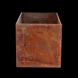 Corten steel rectangular planter (60 x 40 x 40cm) with rust finish, perfect for flowers and herbs, eco-friendly design.