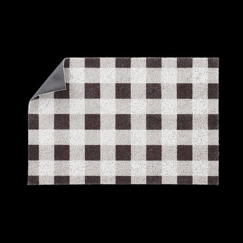 High-quality checkered anti-slip doormat (90 x 60 cm) for safe and stylish entrances, suitable for indoor and outdoor use.