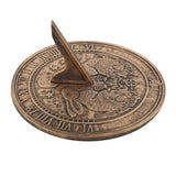 Rustic terracotta sundial featuring a whimsical Moon Gazing Hare design, perfect for enhancing outdoor spaces.