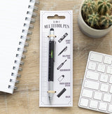 5-in-1 Multitool Ballpoint Pen featuring a pen, screwdriver, spirit level, stylus, and ruler in a compact design.