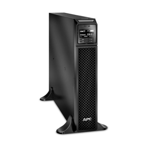 APC Smart-UPS SRT 3000VA with true double-conversion on-line protection for servers, compact tower design, and versatile outlets.