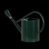 Outdoor green watering can (7.5L) with long spout, ergonomic handle, and detachable head for precise plant hydration.