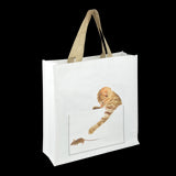 Colorful assortment of cat design shopping bags, each 40cm, made from durable PP woven fabric, perfect for eco-friendly shopping.