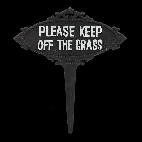 Durable 23cm 'Keep Off The Grass' sign for gardens, ensuring lawn maintenance with bold, weather-resistant design.