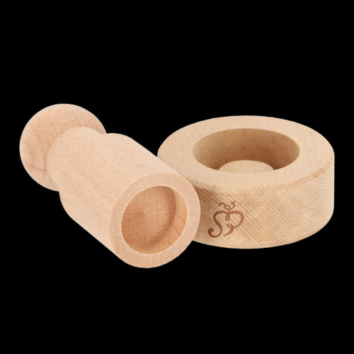 Wooden Paper Pot Maker set of 4, eco-friendly tool for crafting biodegradable flower pots from old newspapers.