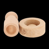 Set of 4 Wooden Paper Pot Makers for creating eco-friendly biodegradable flower pots from old newspapers.