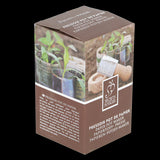 Set of 4 eco-friendly wooden paper pot makers, 7x7x12cm, for creating biodegradable flower pots from newspapers.