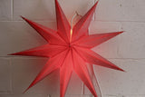 Red star lantern lamp shade, 60cm, hand-crafted, festive charm, perfect for home or party decor, flat-packed for easy gifting.